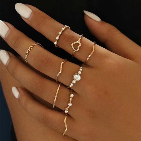 Jewelry - • Sage • 9 pc. Ring Set